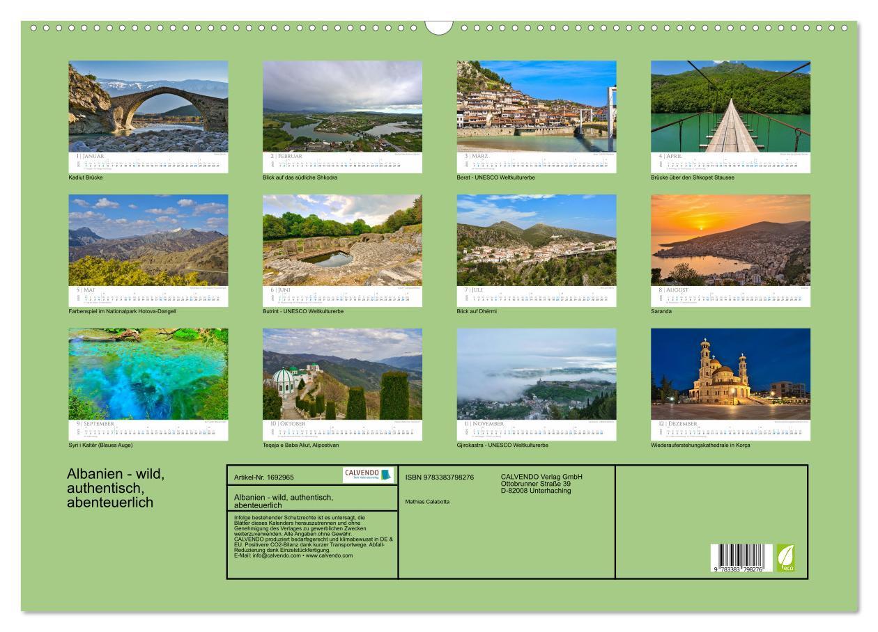 Bild: 9783383798276 | Albanien - wild, authentisch, abenteuerlich (Wandkalender 2025 DIN...