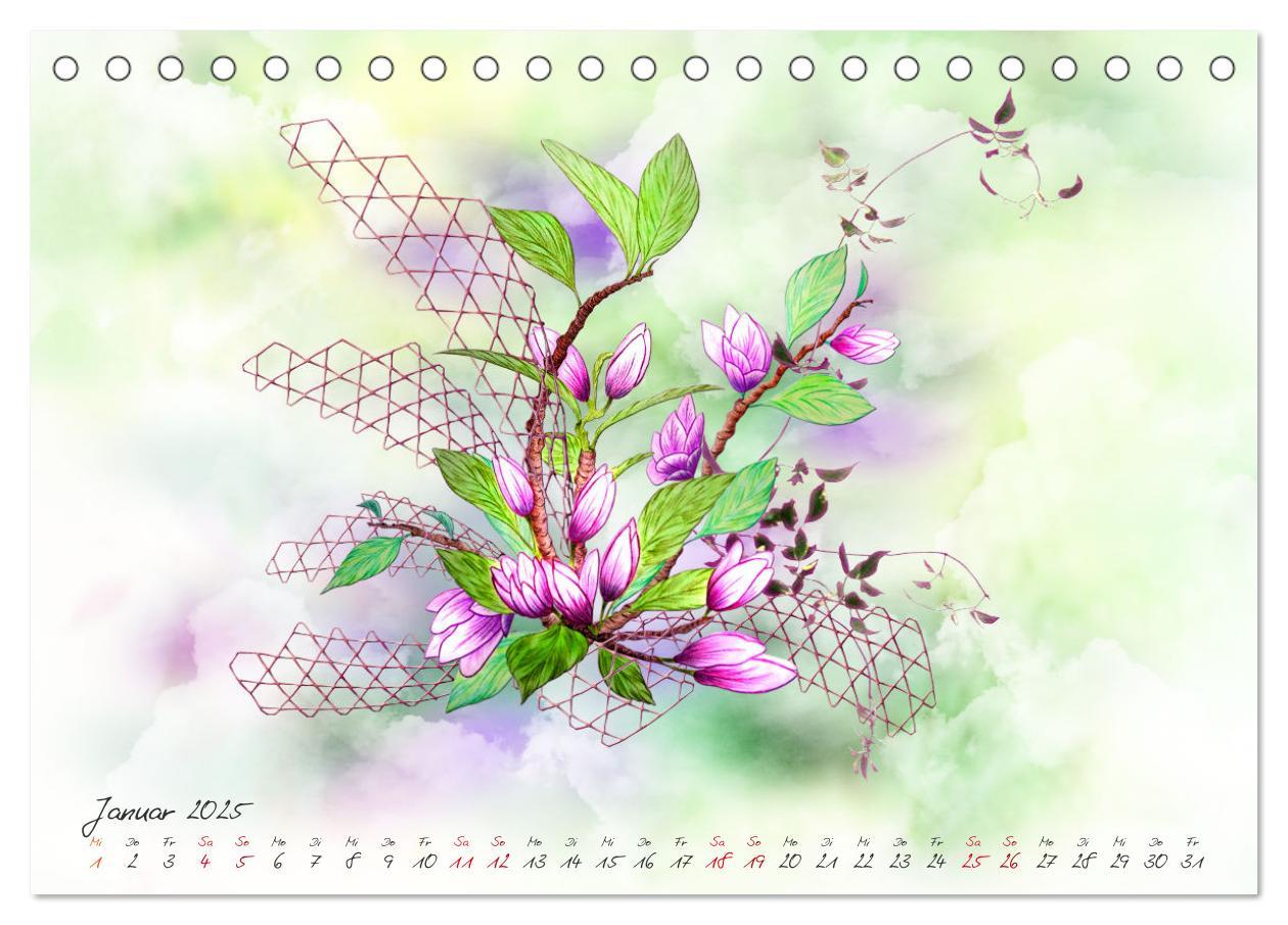 Bild: 9783435317059 | Zauberhaftes Ikebana (Tischkalender 2025 DIN A5 quer), CALVENDO...