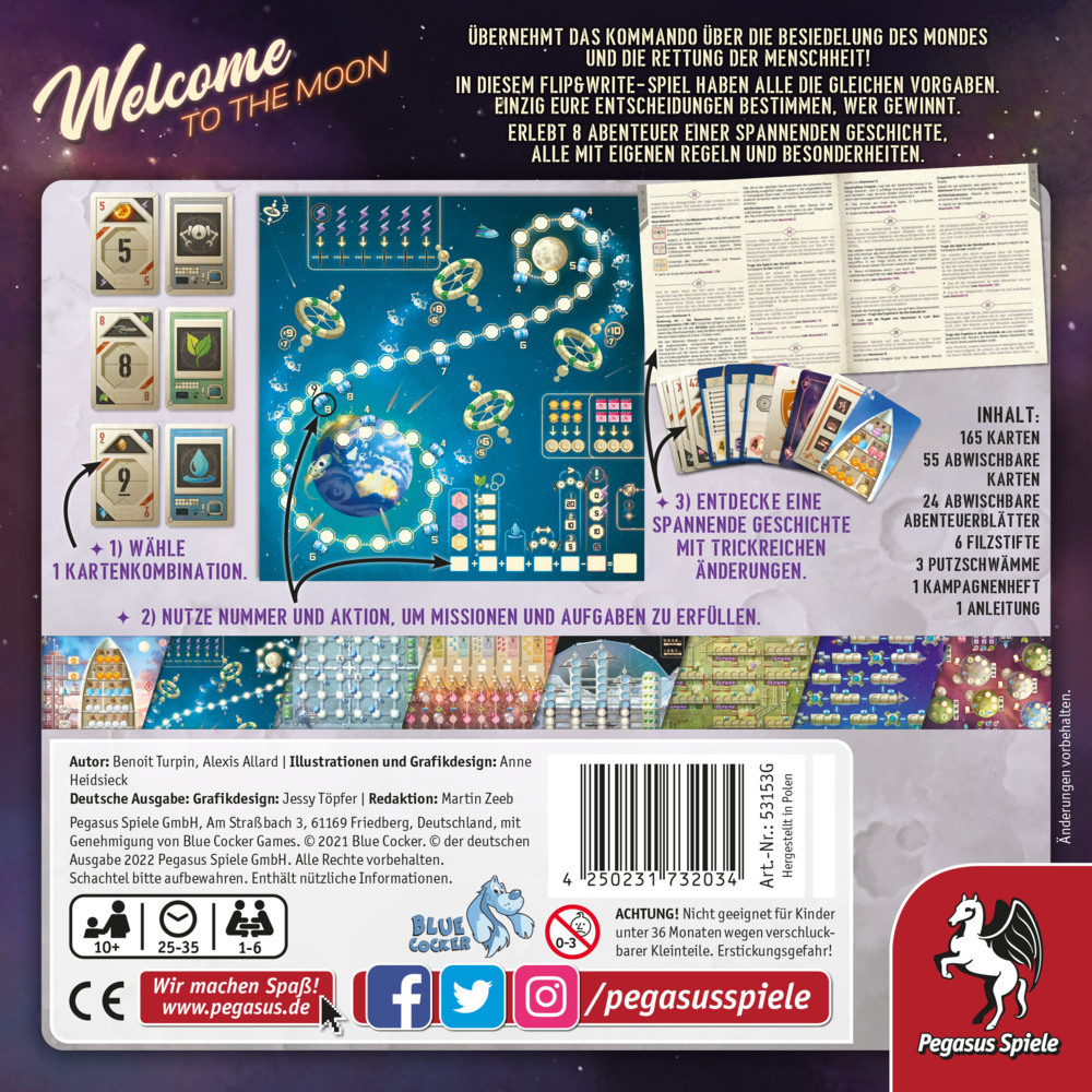 Bild: 4250231732034 | Welcome to the Moon | Spiel | Deutsch | 2022 | Pegasus