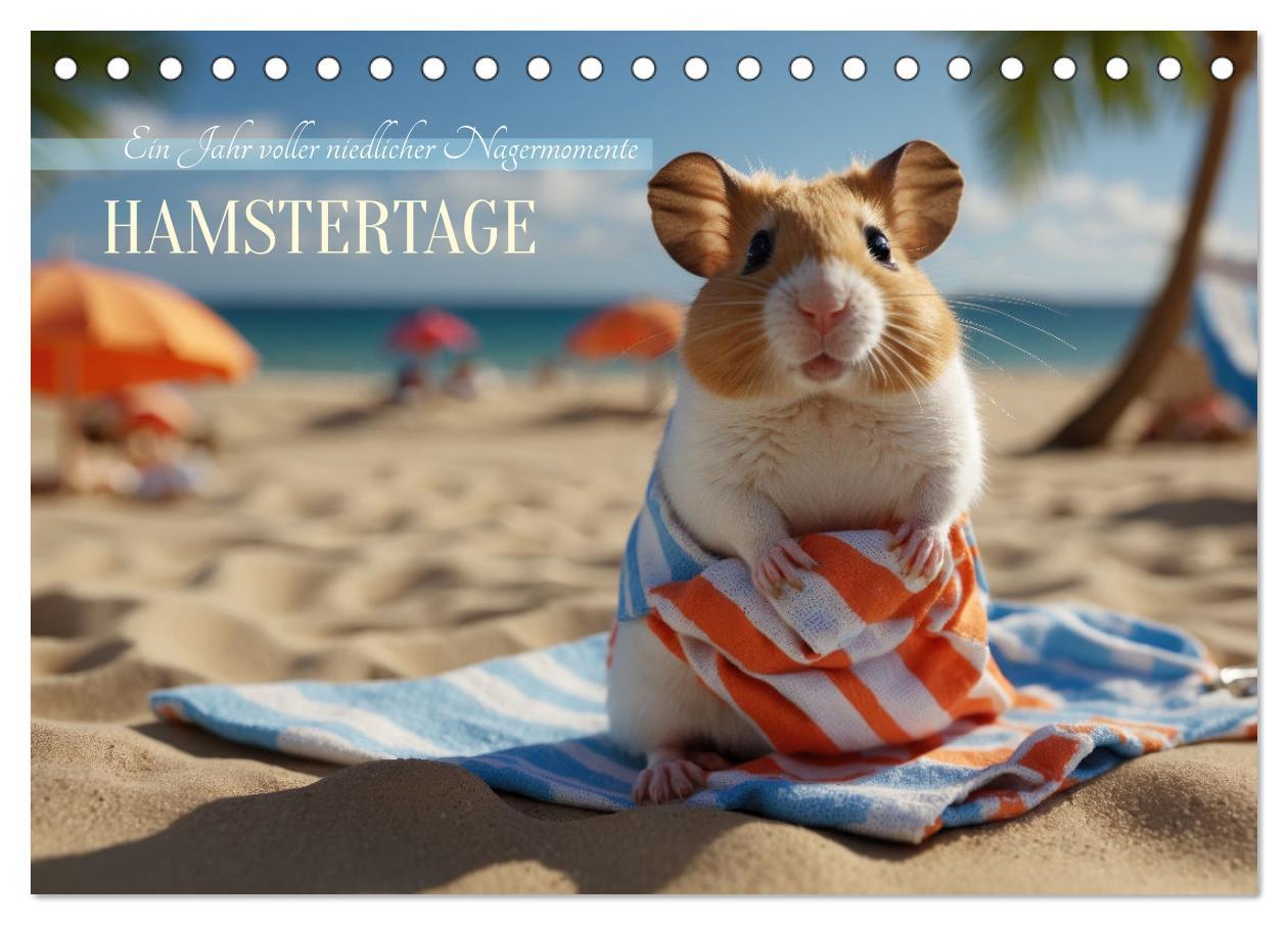 Cover: 9783383840357 | Hamstertage (Tischkalender 2025 DIN A5 quer), CALVENDO Monatskalender