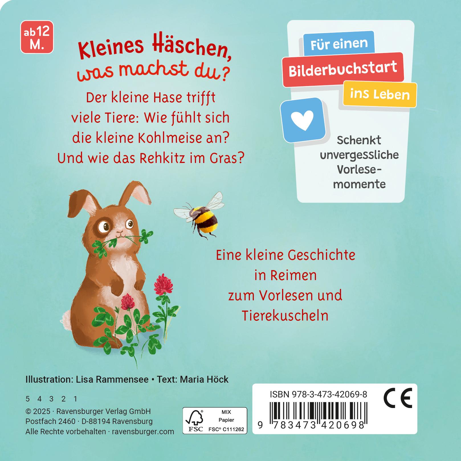 Rückseite: 9783473420698 | Mein liebstes Vorlese-Fühlbuch: Der kleine Hase. Ein erstes Buch...