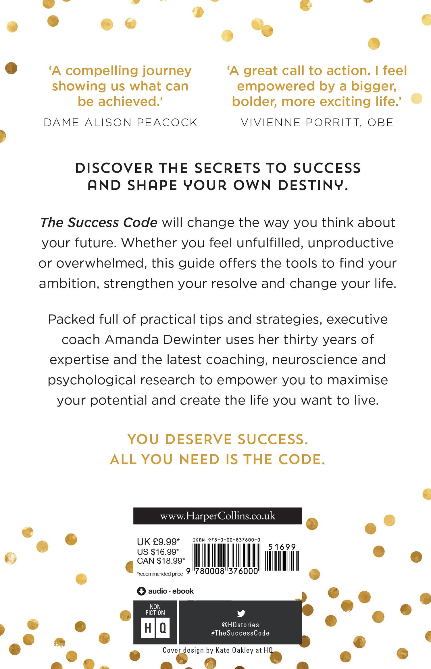 Rückseite: 9780008376000 | The Success Code | Amanda Dewinter | Taschenbuch | Englisch | 2022