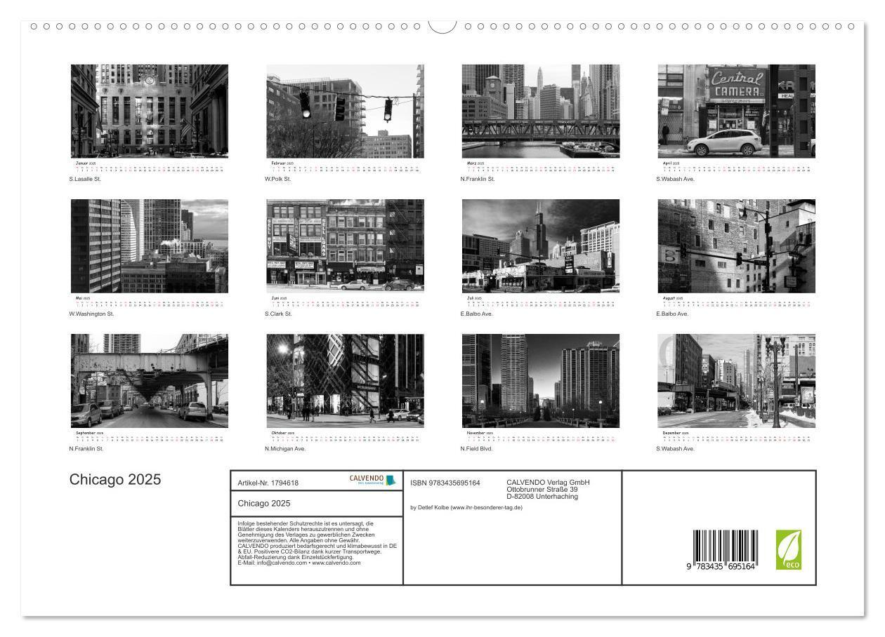 Bild: 9783435695164 | Chicago 2025 (hochwertiger Premium Wandkalender 2025 DIN A2 quer),...