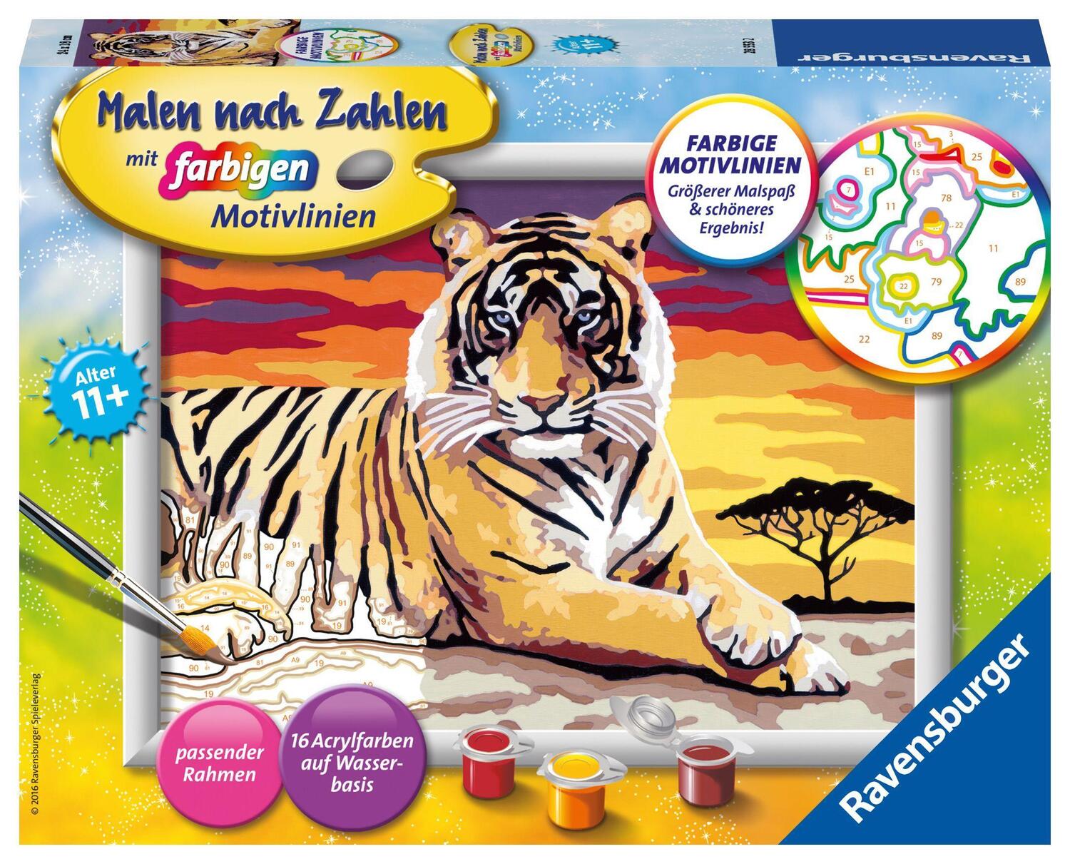 Cover: 4005556285532 | Malen nach Zahlen. Majestätischer Tiger | Spiel | Deutsch | 2017