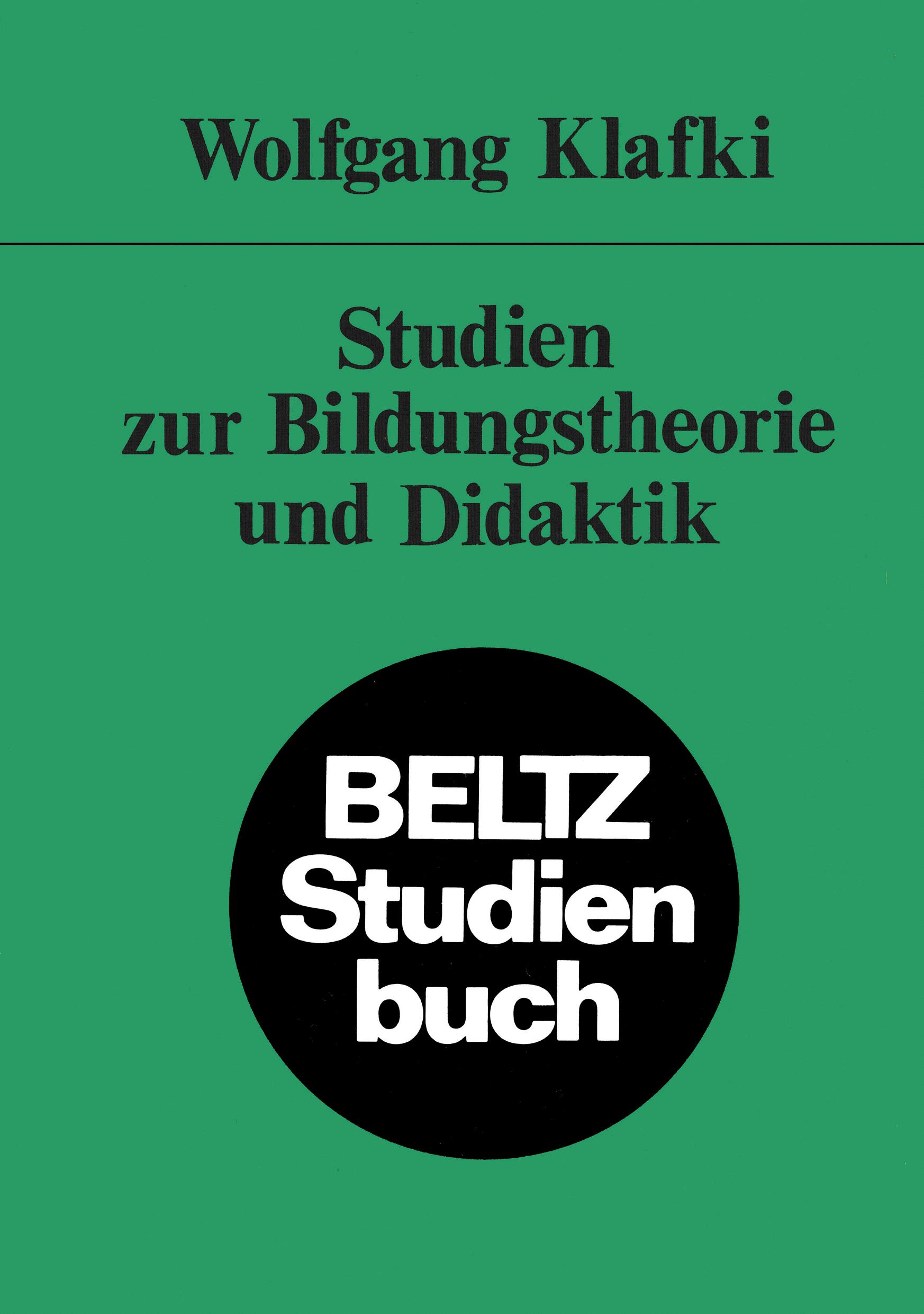 Cover: 9783407180926 | Studien zur Bildungstheorie | Wolfgang Klafki | Taschenbuch | 160 S.