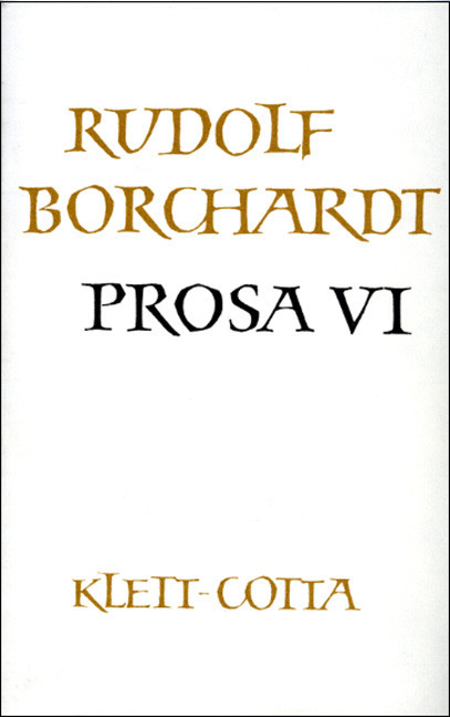 Cover: 9783608953039 | Gesammelte Werke in Einzelbänden / Prosa VI (Gesammelte Werke in...