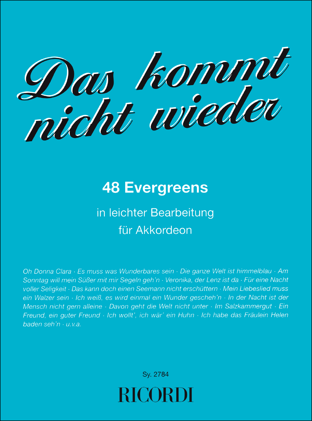 Cover: 9790204227846 | Das kommt nicht wieder | Buch | Ricordi Berlin | EAN 9790204227846