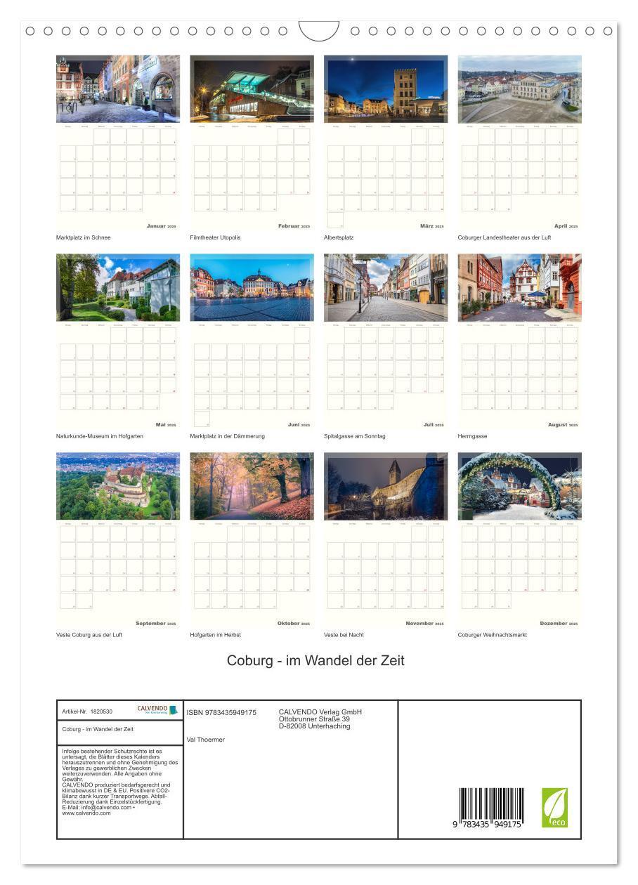 Bild: 9783435949175 | Coburg - im Wandel der Zeit (Wandkalender 2025 DIN A3 hoch),...