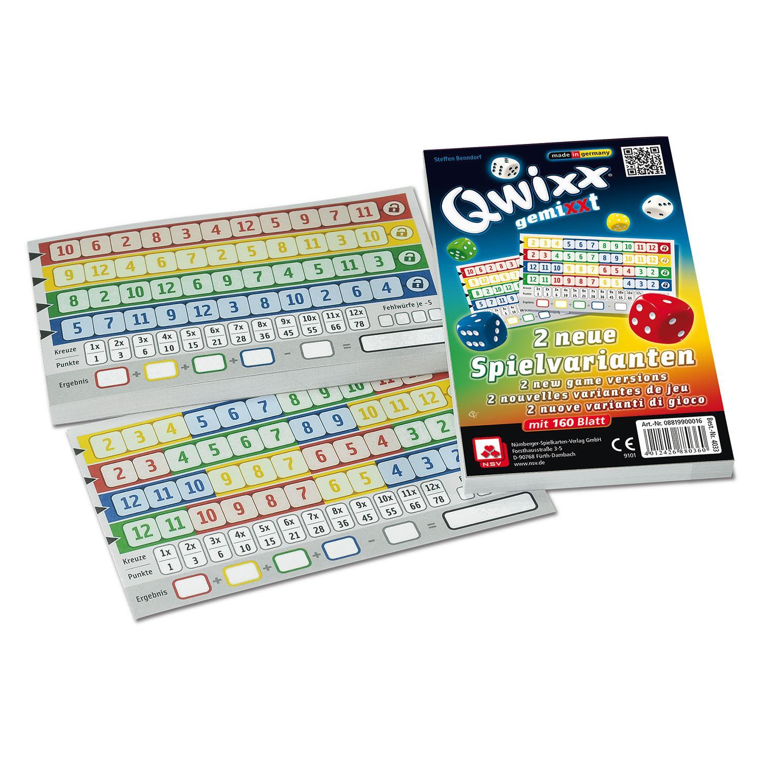 Cover: 4012426880360 | Qwixx gemiXXT - 2er Set Zusatzblöcke | neue Spielvarianten für Qwixx