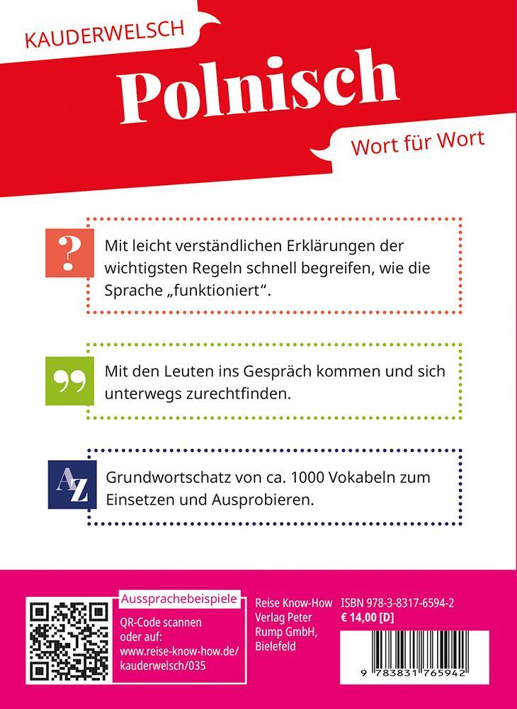 Rückseite: 9783831765942 | Reise Know-How Sprachführer Polnisch - Wort für Wort | Markus Bingel