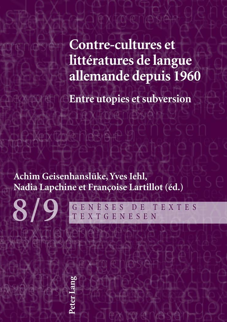 Cover: 9783034316231 | Contre-cultures et littératures de langue allemande depuis 1960 | Buch