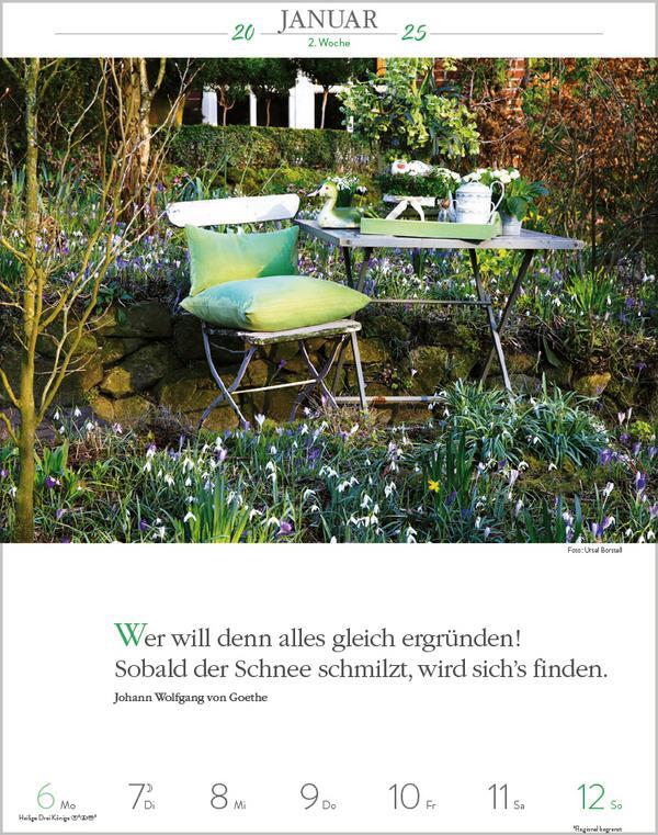 Bild: 9783731879497 | Literaturkalender Gartenlust 2025 | Verlag Korsch | Kalender | 54 S.