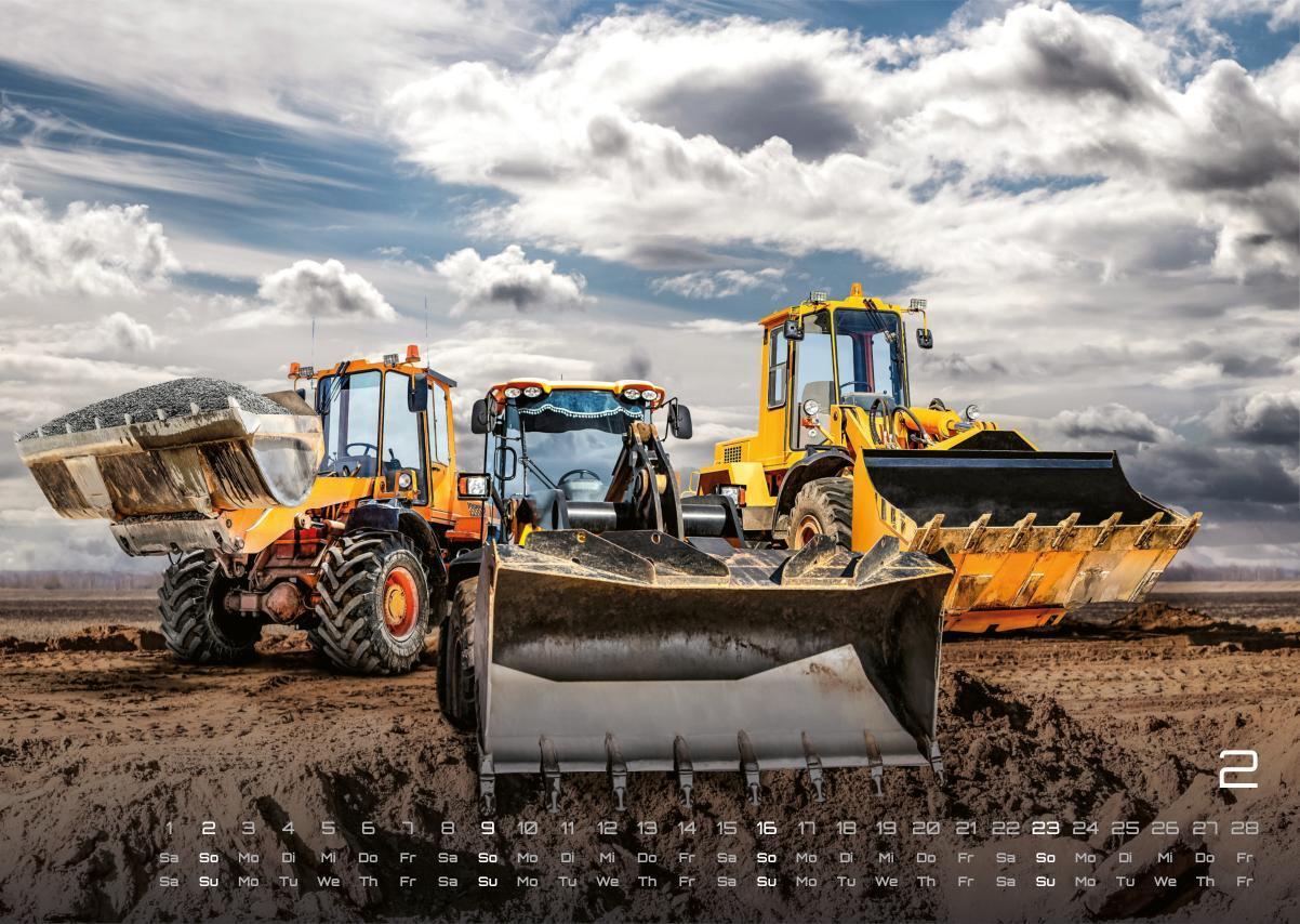 Bild: 9783986733841 | Baumaschinen - gigantische Bauhelfer - 2025 - Kalender DIN A3 | 15 S.