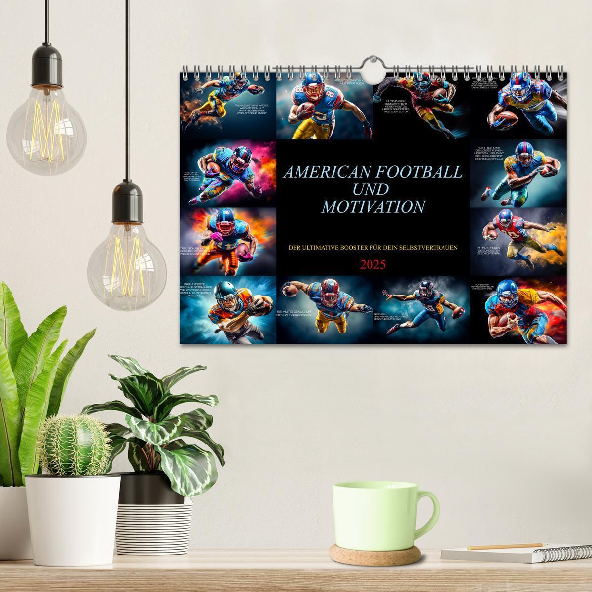 Bild: 9783383850394 | American Football und Motivation (Wandkalender 2025 DIN A4 quer),...