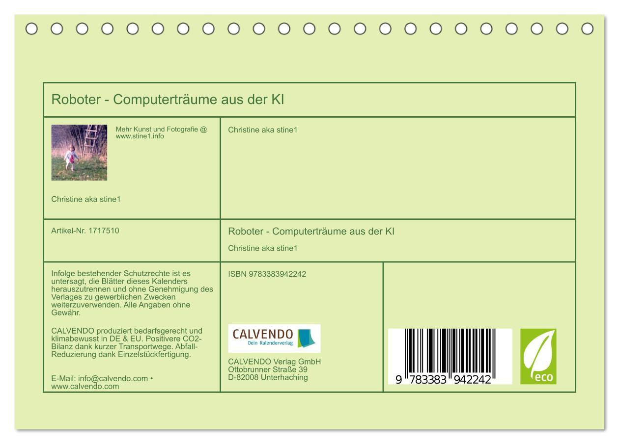 Bild: 9783383942242 | Roboter - Computerträume aus der KI (Tischkalender 2025 DIN A5...