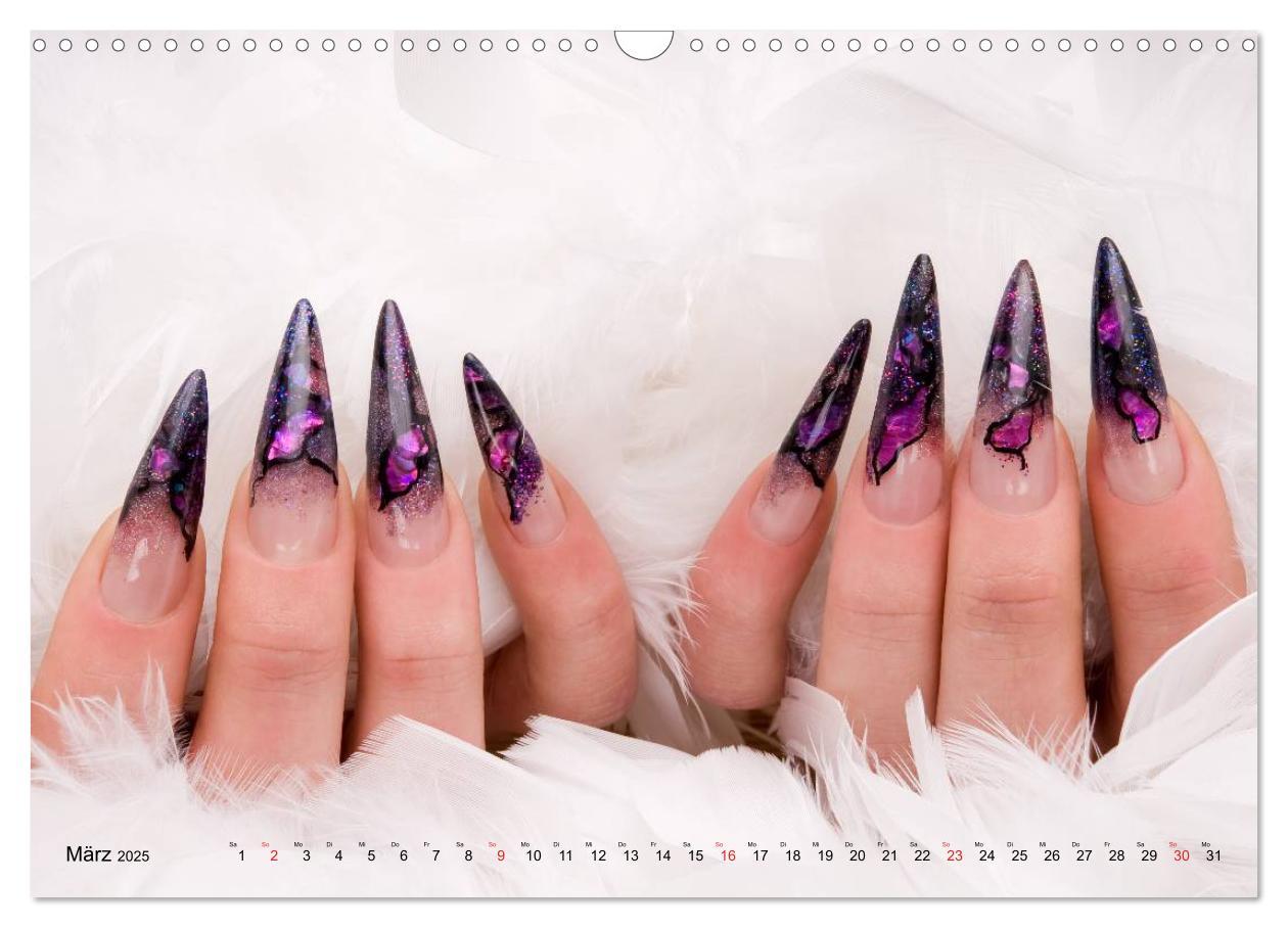 Bild: 9783435747740 | Vergängliche Kunst - Nailart Episode 1 (Wandkalender 2025 DIN A3...