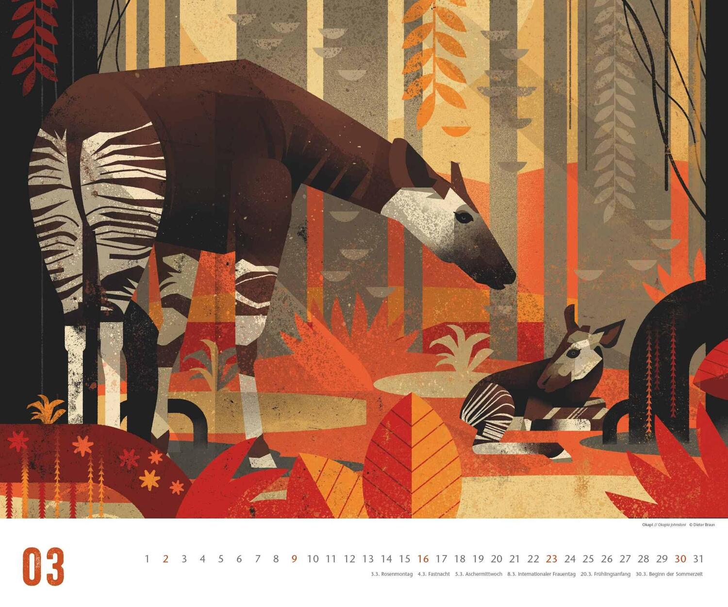 Bild: 4250809653129 | Dieter Braun: Die Welt der Tiere 2025 - Wandkalender - Format 60 x...