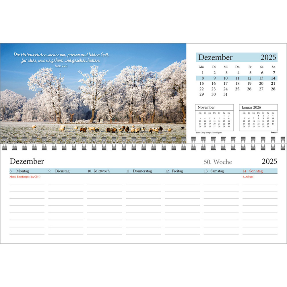 Bild: 9783754825457 | In deine Hand leg ich den Tag 2025 | Wochen-Tischkalender | Kalender