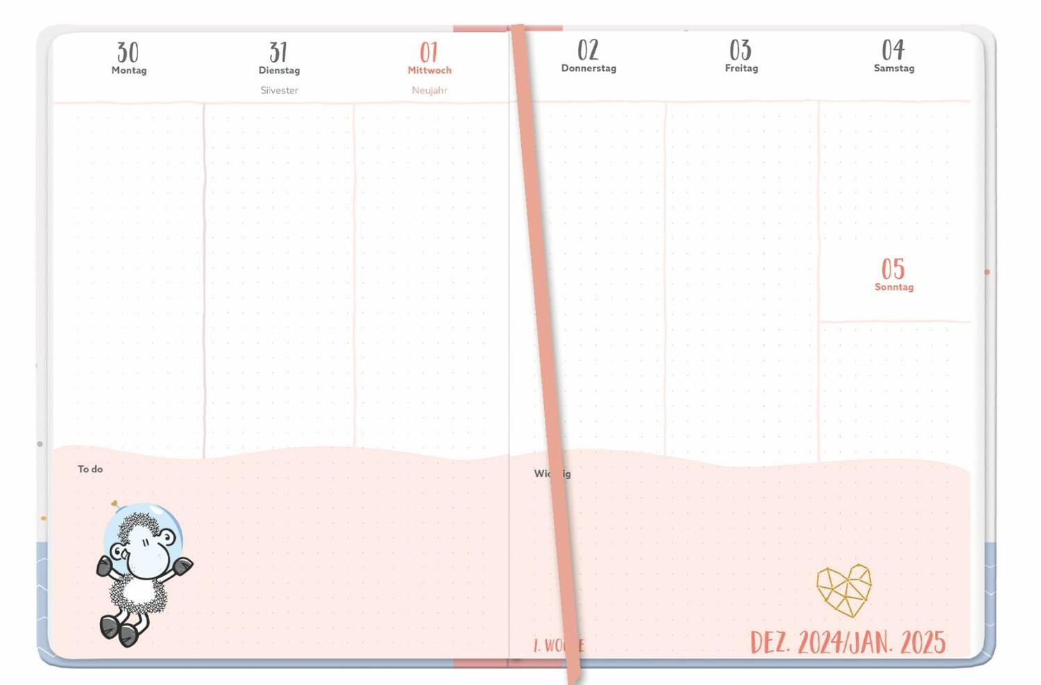 Bild: 9783756408245 | sheepworld Journal A5 2025 | Buch | Bullet Journal Kalender Heye