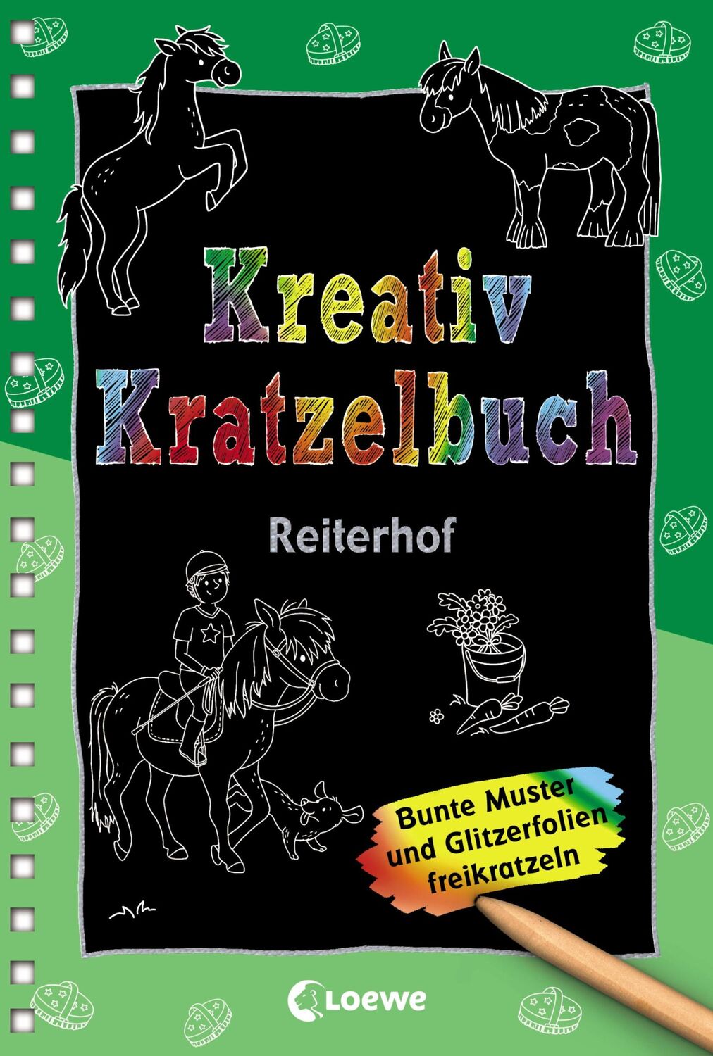 Cover: 9783743208483 | Kreativ-Kratzelbuch: Reiterhof | Loewe Kratzel-Welt | Taschenbuch