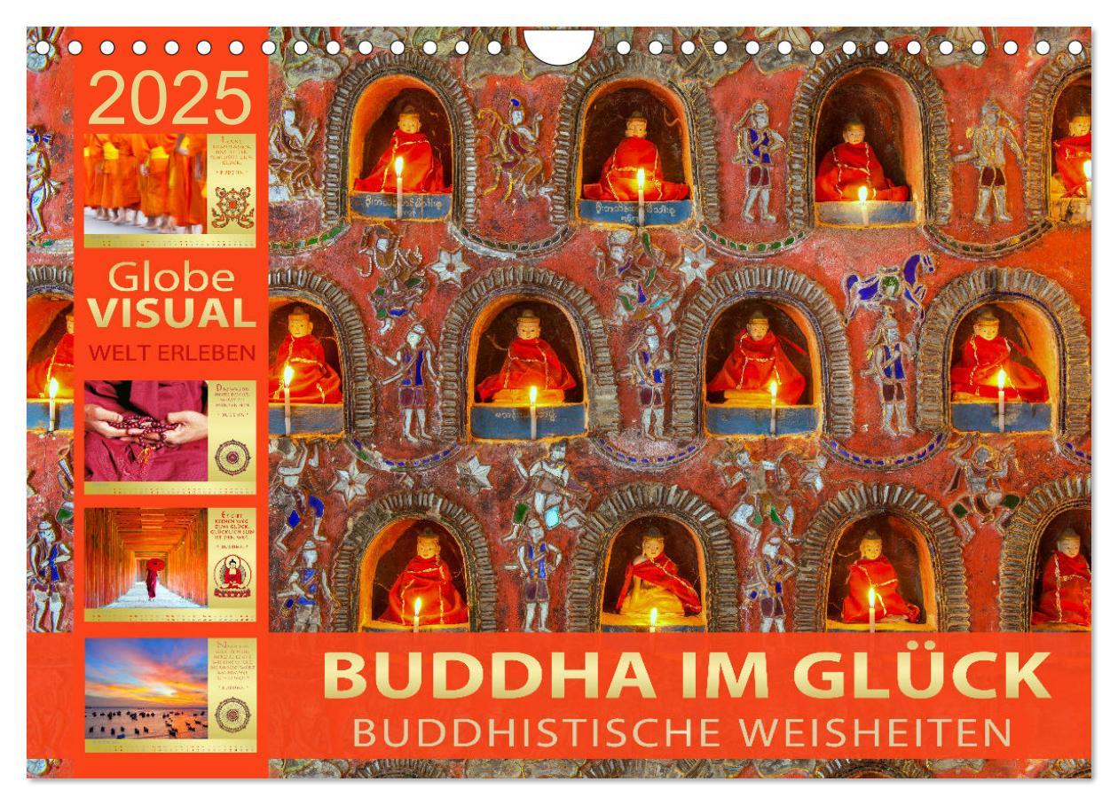 Cover: 9783435086153 | BUDDHA IM GLÜCK - Buddhistische Weisheiten (Wandkalender 2025 DIN...