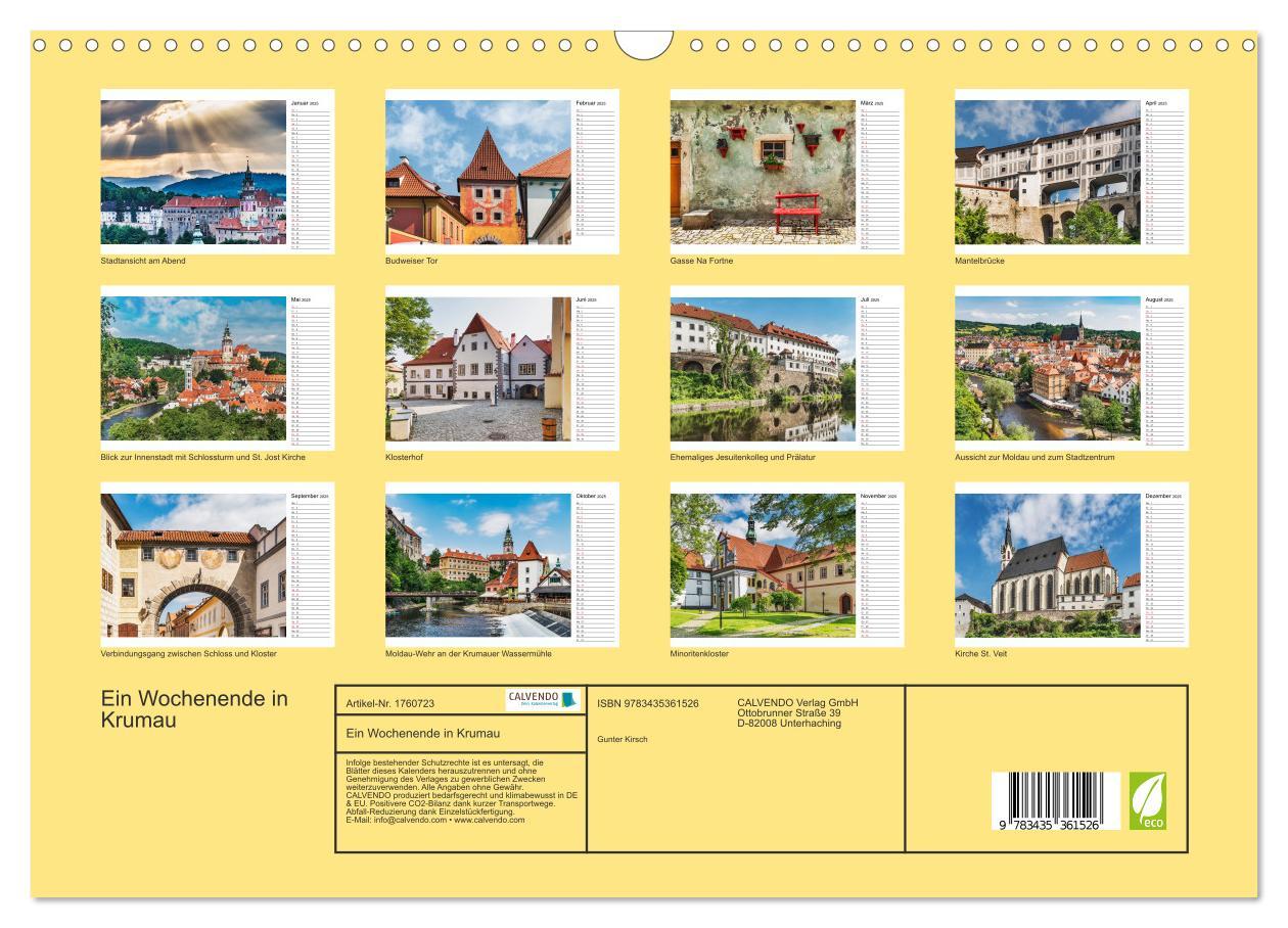 Bild: 9783435361526 | Ein Wochenende in Krumau (Wandkalender 2025 DIN A3 quer), CALVENDO...