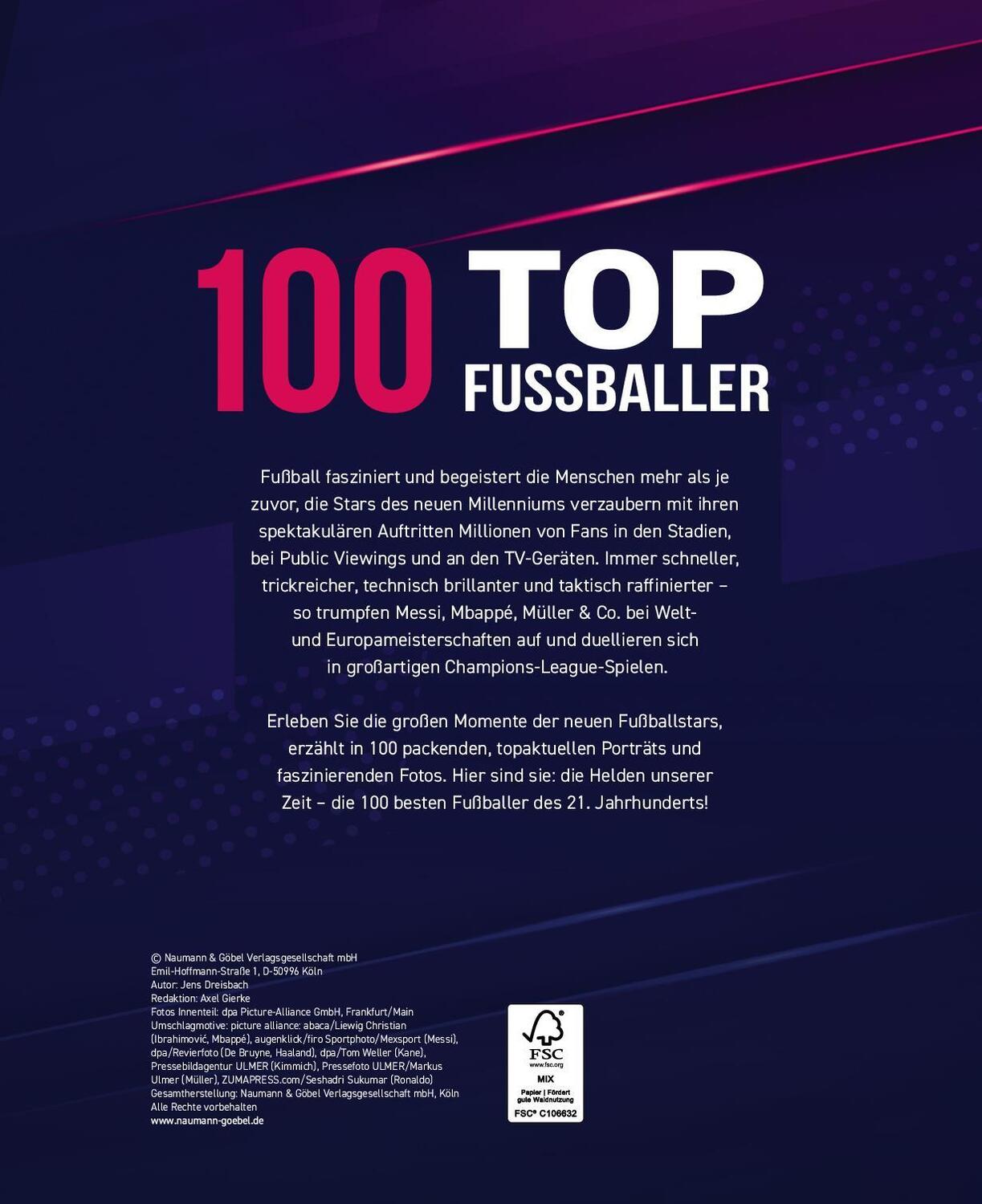 Rückseite: 9783625194989 | 100 Top-Fußballer - Die besten Spieler des 21. Jahrhunderts | Buch