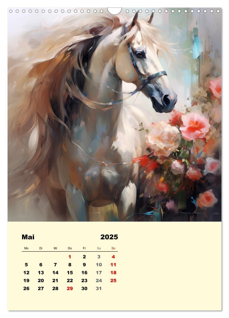 Bild: 9783435870998 | Pferde im romantischen Barockstil (Wandkalender 2025 DIN A3 hoch),...