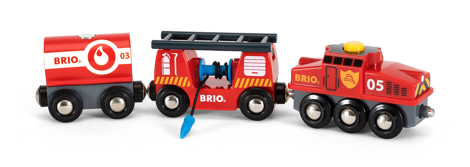 Bild: 7312350338447 | BRIO World 33844 Feuerwehr-Löschzug - Feuerwehrzug mit...