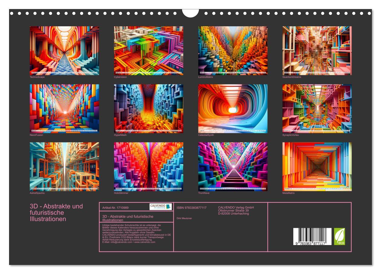 Bild: 9783383877117 | 3D - Abstrakte und futuristische Illustrationen (Wandkalender 2025...