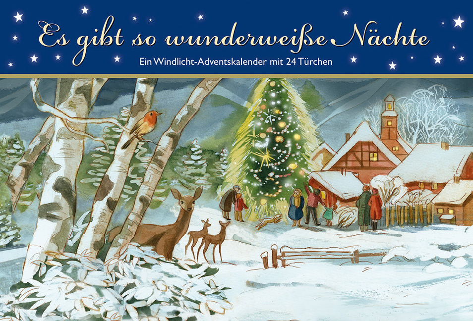 Cover: 9783780613233 | Es gibt so wunderweiße Nächte. Ein Windlicht-Adventskalender mit 24...