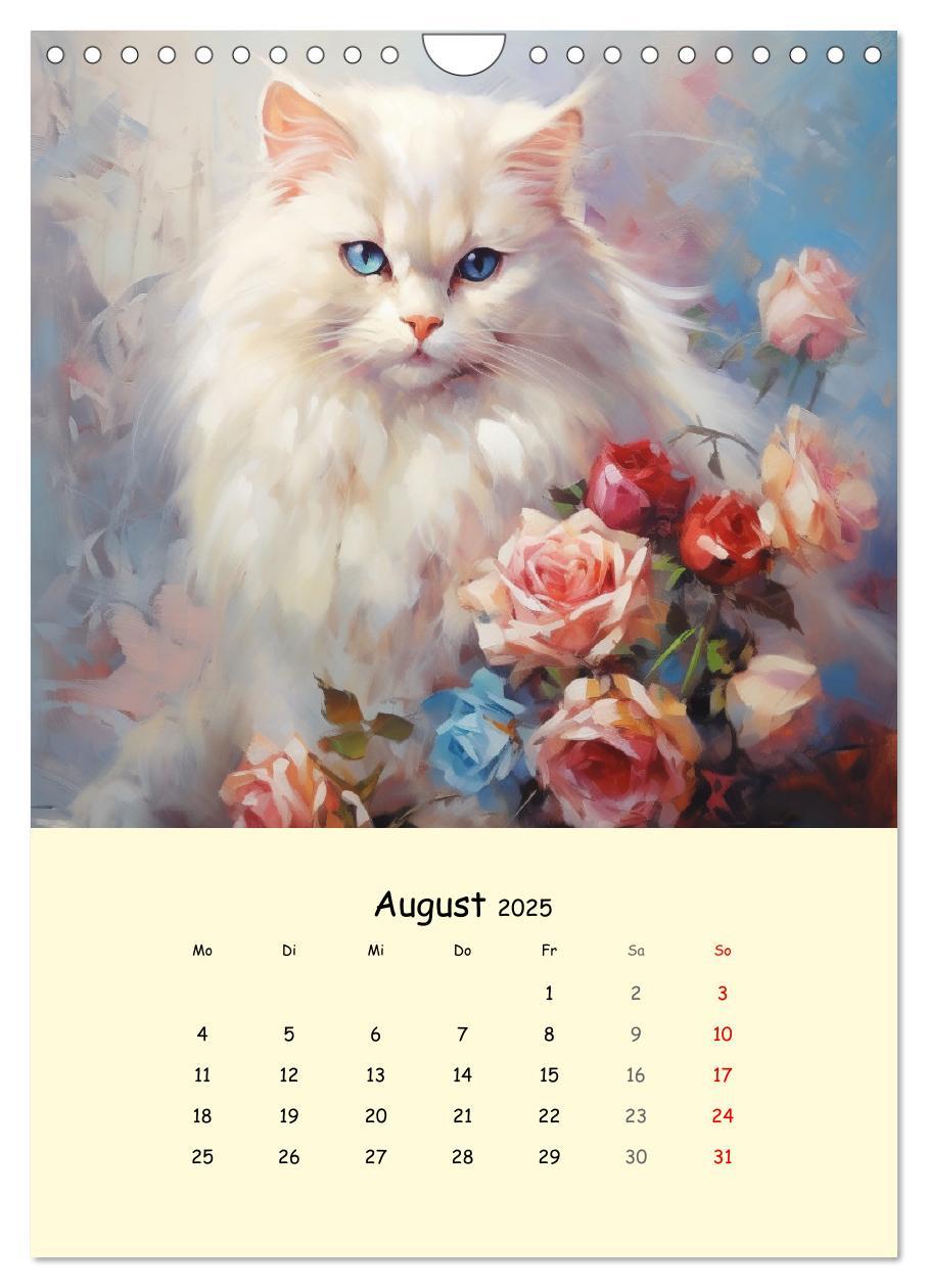 Bild: 9783435867363 | Liebliche Katzen. Anmut und Würde mit Blumen (Wandkalender 2025 DIN...