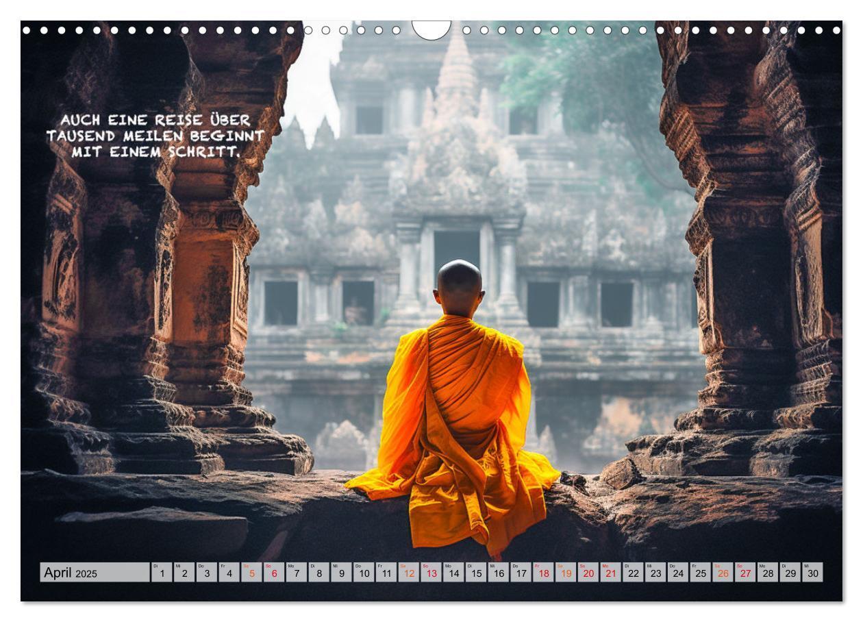 Bild: 9783383775031 | Buddhistische Sprüche (Wandkalender 2025 DIN A3 quer), CALVENDO...