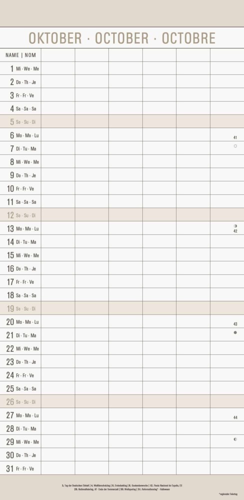 Bild: 4002725981691 | GreenLine - Pastell 2025 Familienplaner, 22x45cm, Familienkalender...