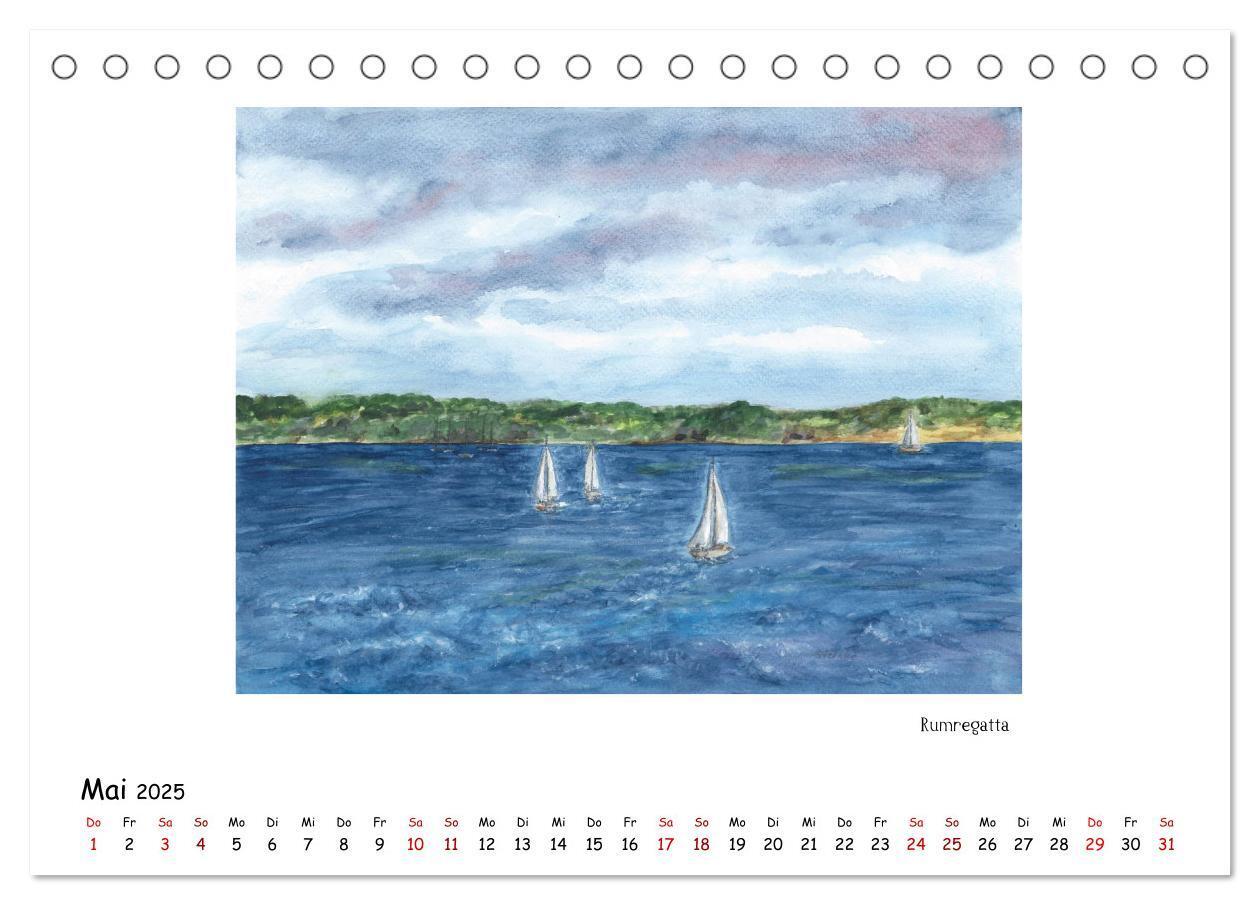 Bild: 9783435324521 | Die Flensburger Förde (Tischkalender 2025 DIN A5 quer), CALVENDO...