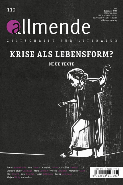 Cover: 9783963117701 | Allmende 110 - Zeitschrift für Literatur | Schmidt-Bergmann (u. a.)