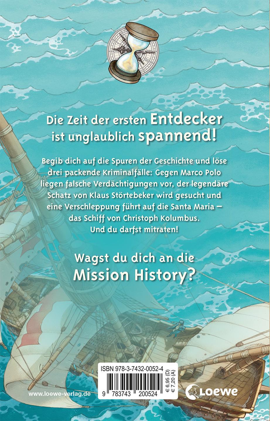 Rückseite: 9783743200524 | Mission History | Drei Ratekrimis aus der Zeit der Entdecker | Buch