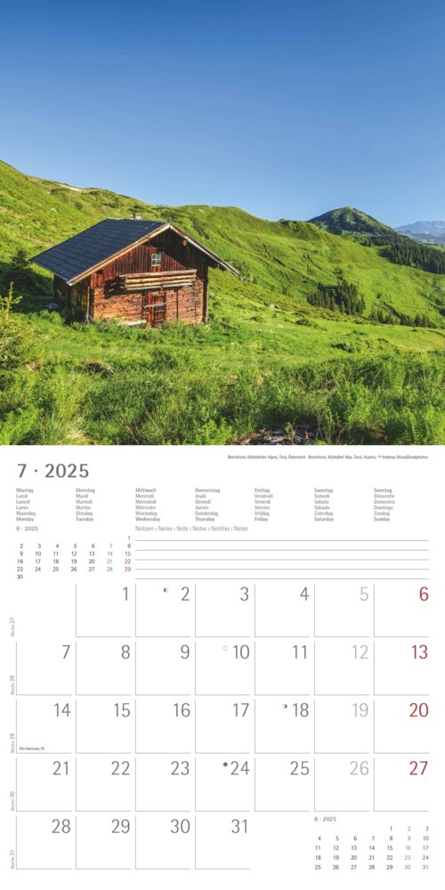 Bild: 4251732340926 | Alpha Edition - Alpen 2025 Broschürenkalender, 30x30cm,...