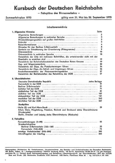 Bild: 9783959665018 | Kursbuch der Deutschen Reichsbahn - Sommerfahrplan 1970 | Rockstuhl