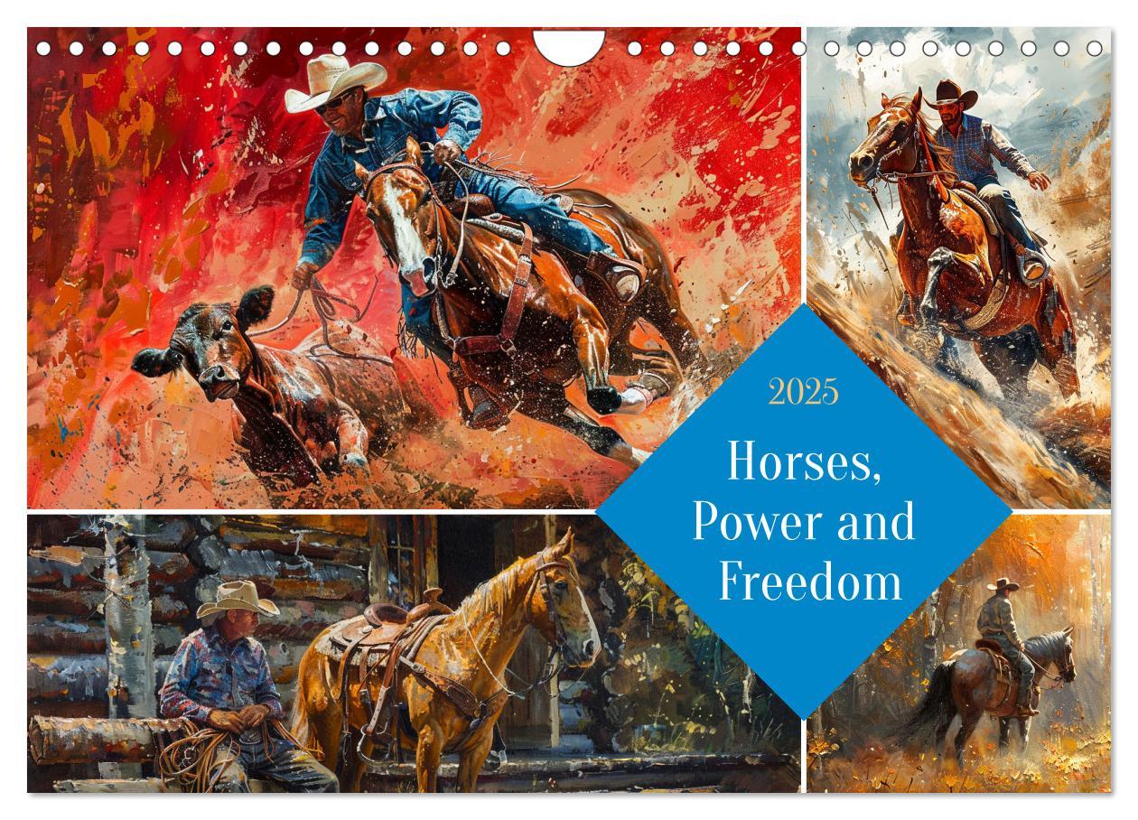 Cover: 9781325977888 | Horses, Power and Freedom (Wall Calendar 2025 DIN A4 landscape),...