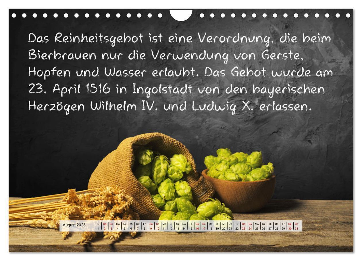 Bild: 9783435037094 | Wissenswertes über Bier (Wandkalender 2025 DIN A4 quer), CALVENDO...