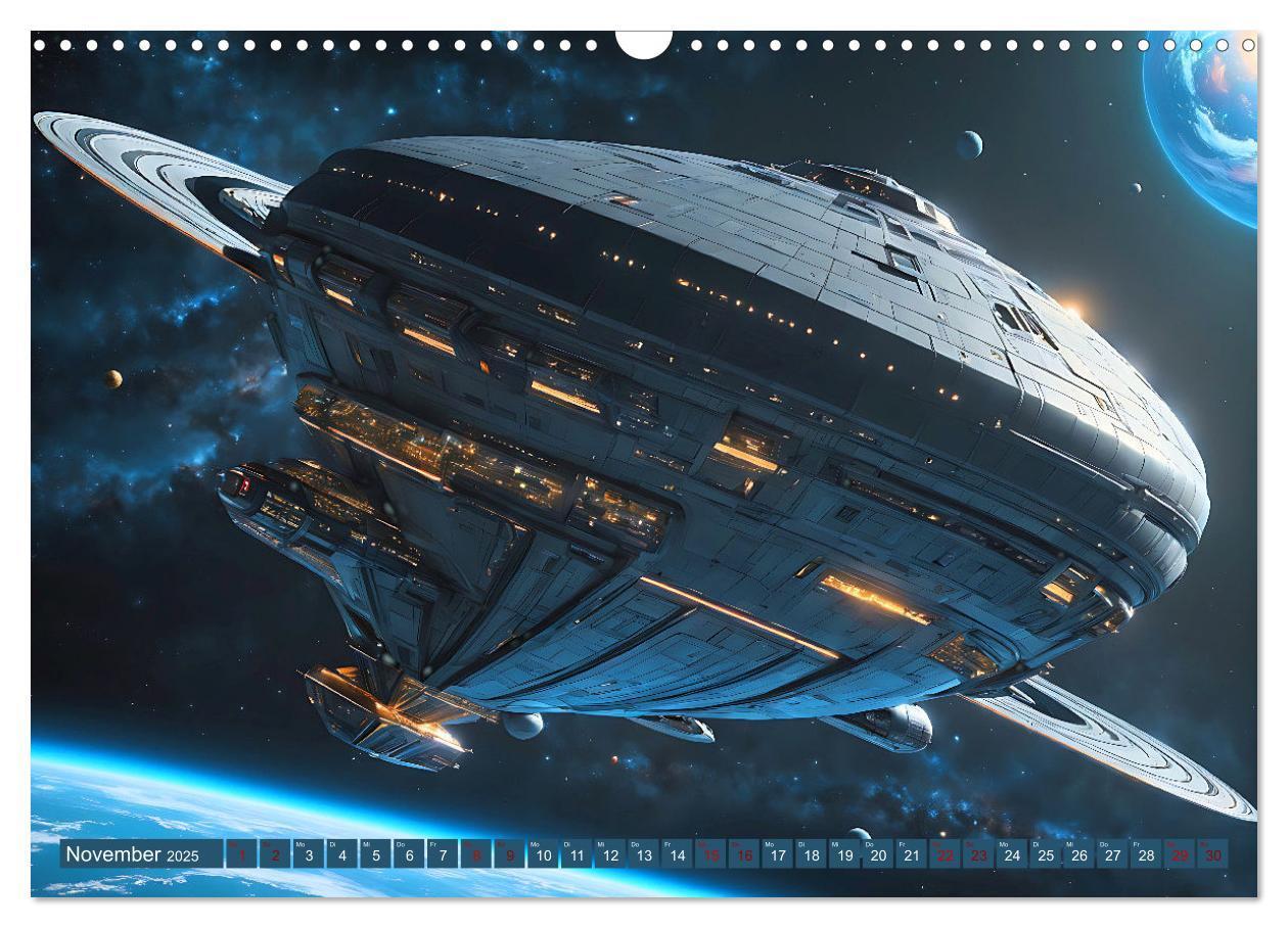 Bild: 9783383851155 | Alien Starships (Wandkalender 2025 DIN A3 quer), CALVENDO...