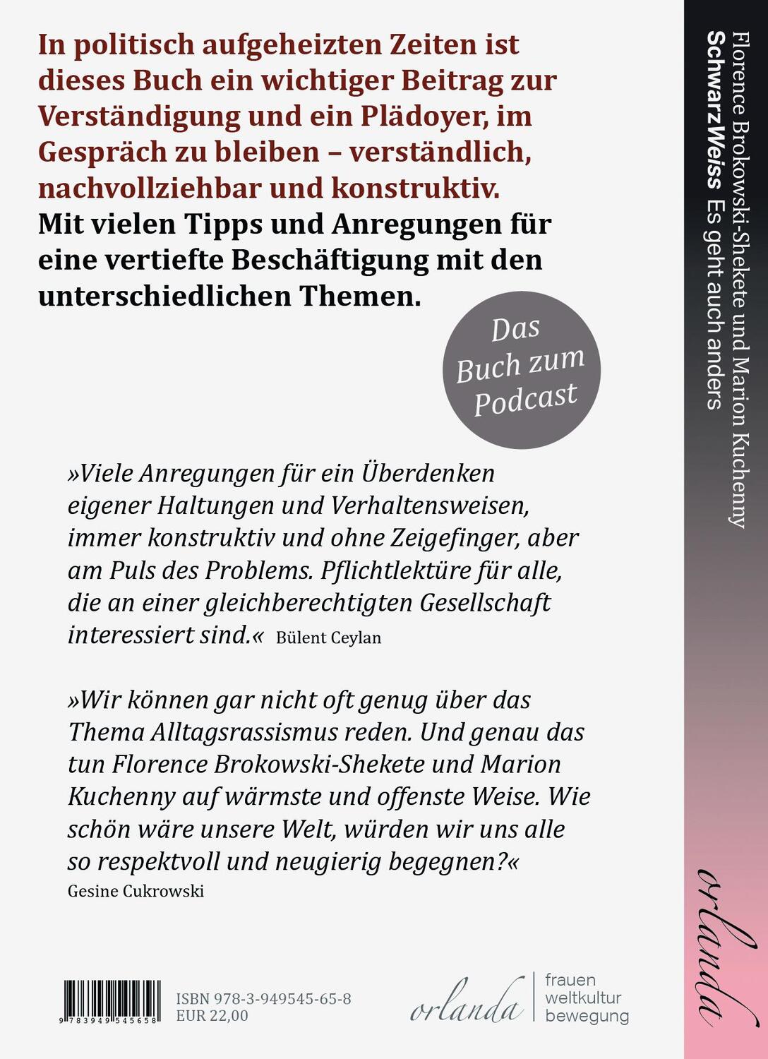 Rückseite: 9783949545658 | SchwarzWeiss | Es geht auch anders. Gespräche über Alltagsrassismus