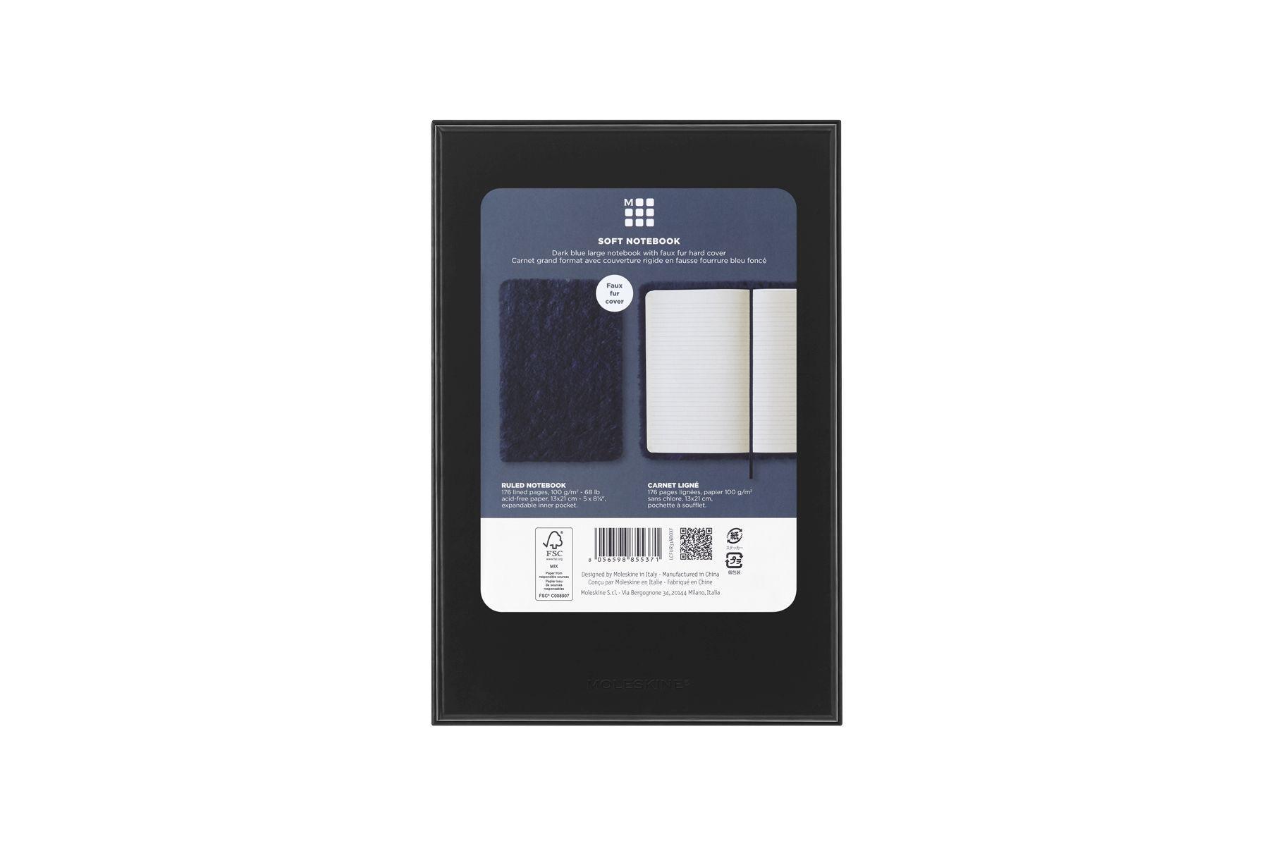 Bild: 8056598855371 | Moleskine Limited Edition Notebook Fur, Large, Ruled, Dark Blue (5...