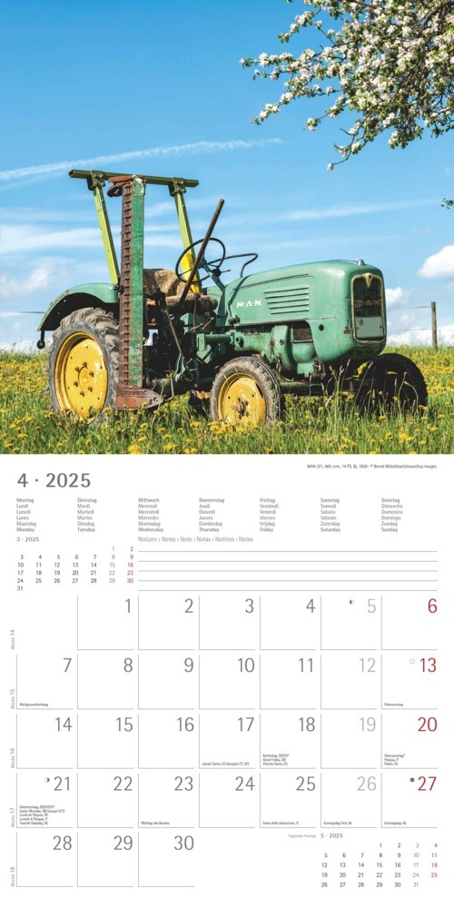 Bild: 4251732343170 | Alpha Edition - Traktoren Classics 2025 Broschürenkalender,...