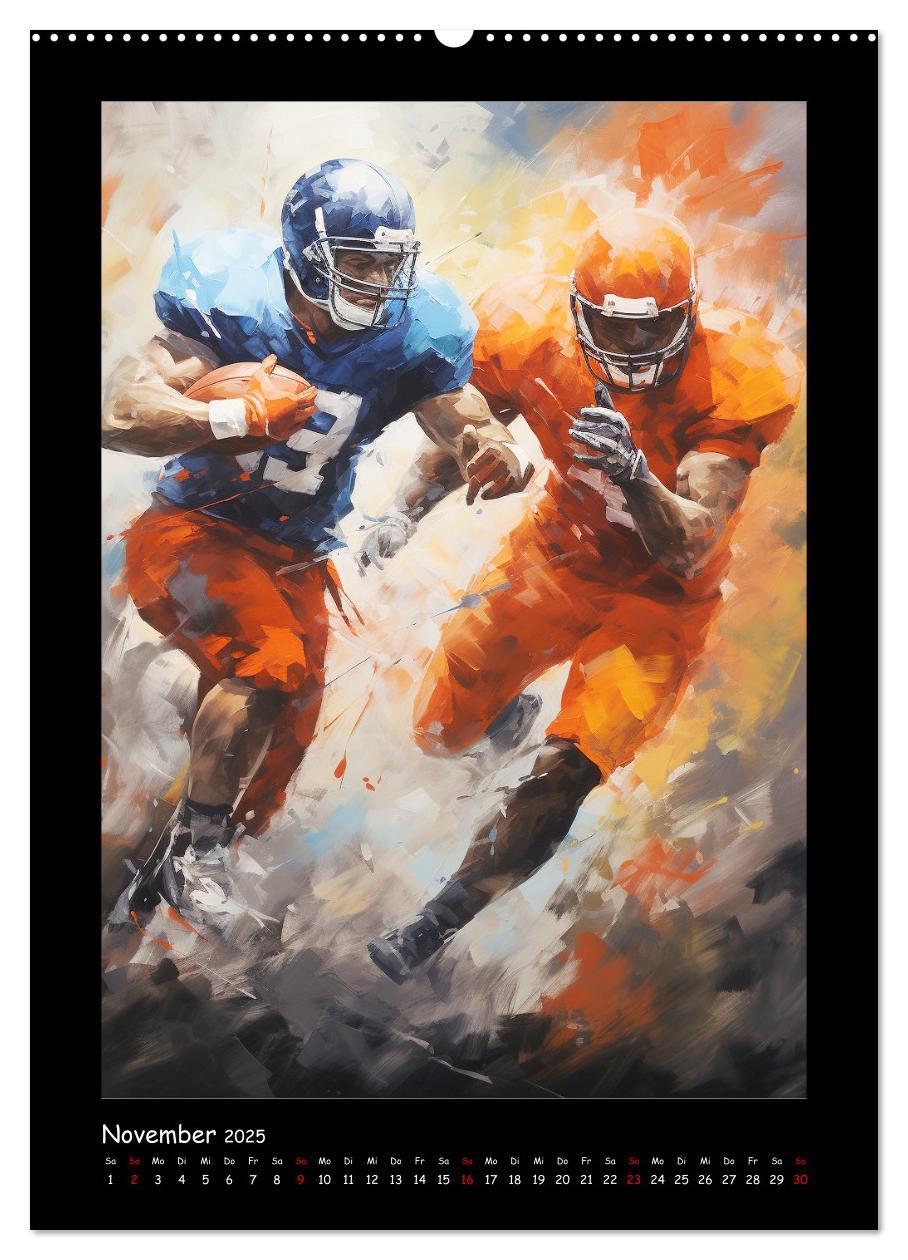 Bild: 9783435863730 | American Football. Paintings (Wandkalender 2025 DIN A2 hoch),...