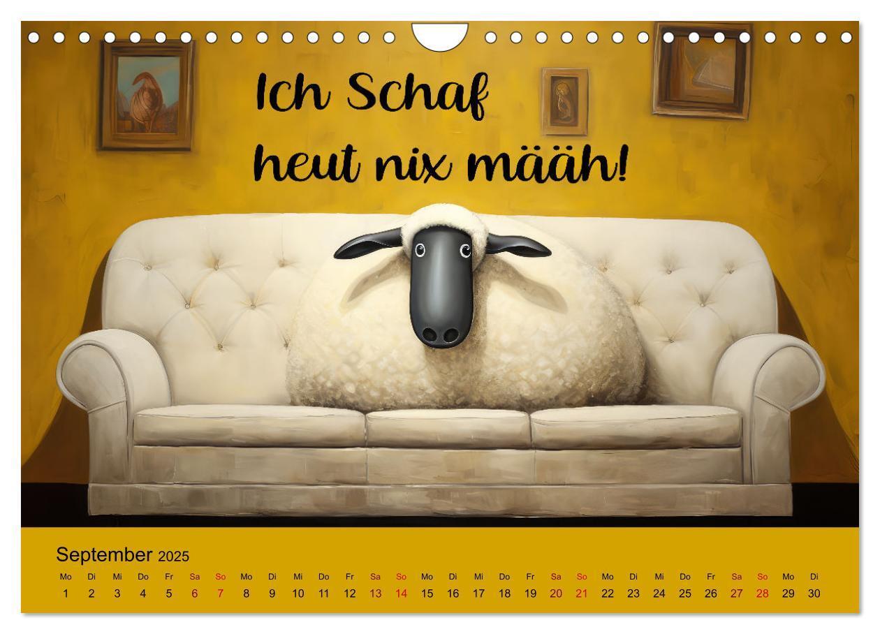 Bild: 9783383825620 | Schafsprüche (Wandkalender 2025 DIN A4 quer), CALVENDO Monatskalender