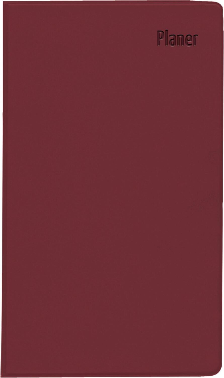 Cover: 4006928025480 | Taschenplaner Leporello PVC bordeaux 2025 - Bürokalender 9,5x16 cm...