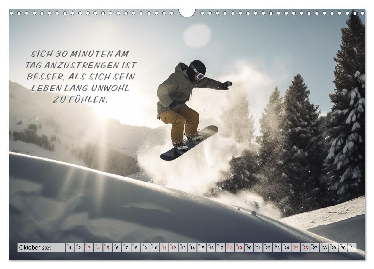 Bild: 9783383908330 | Motivation und Ski (Wandkalender 2025 DIN A3 quer), CALVENDO...