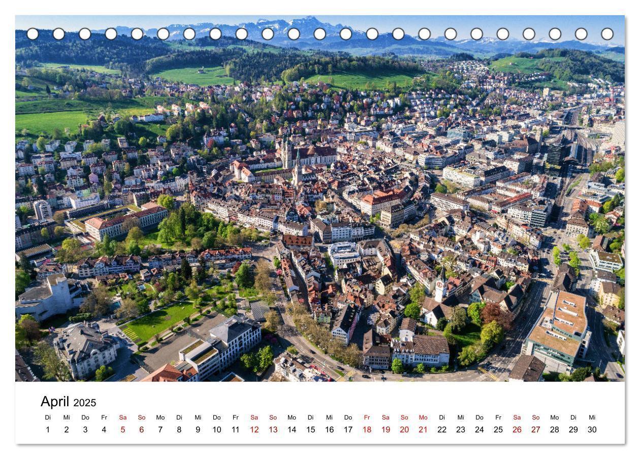 Bild: 9783435119868 | Luftbildkalender St. Gallen 2025 (Tischkalender 2025 DIN A5 quer),...